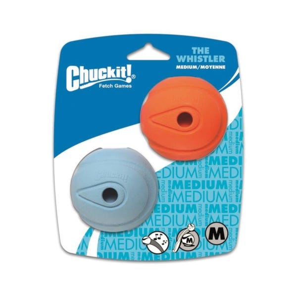 Chuckit! Dog Toy, M, Natural Rubber, Blue/Orange