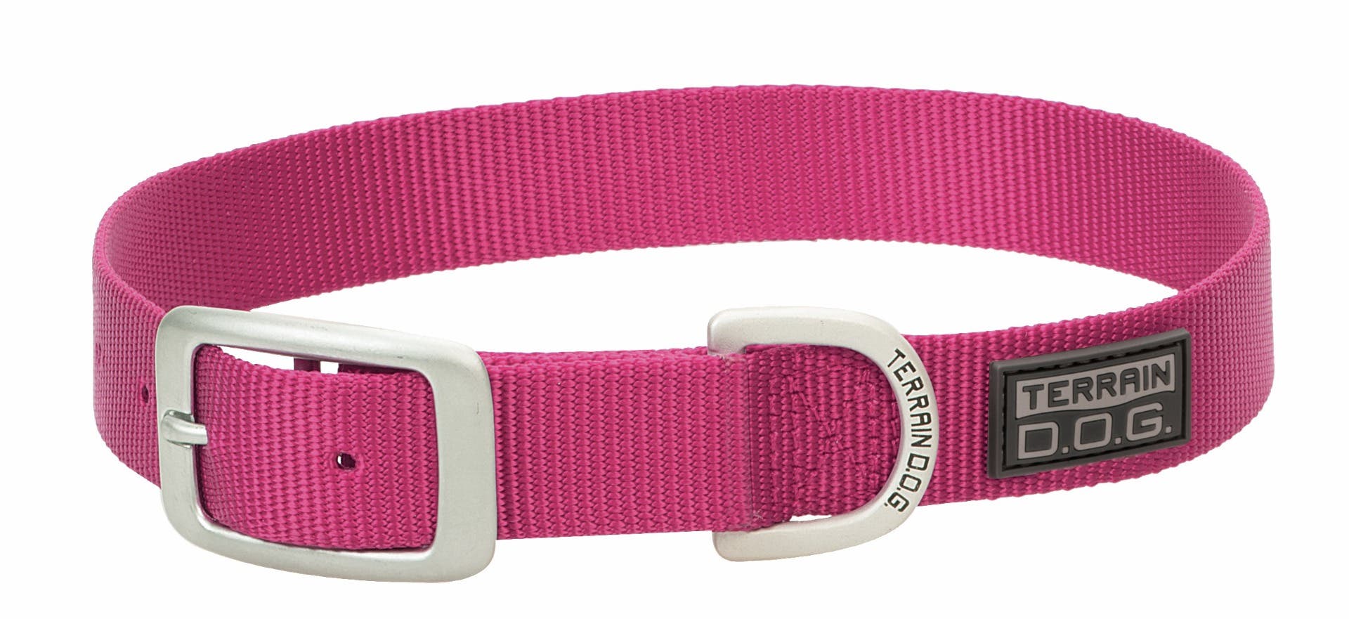 Terrain Dog Nylon Pink Dog Collar, 1-In. x 23-In.