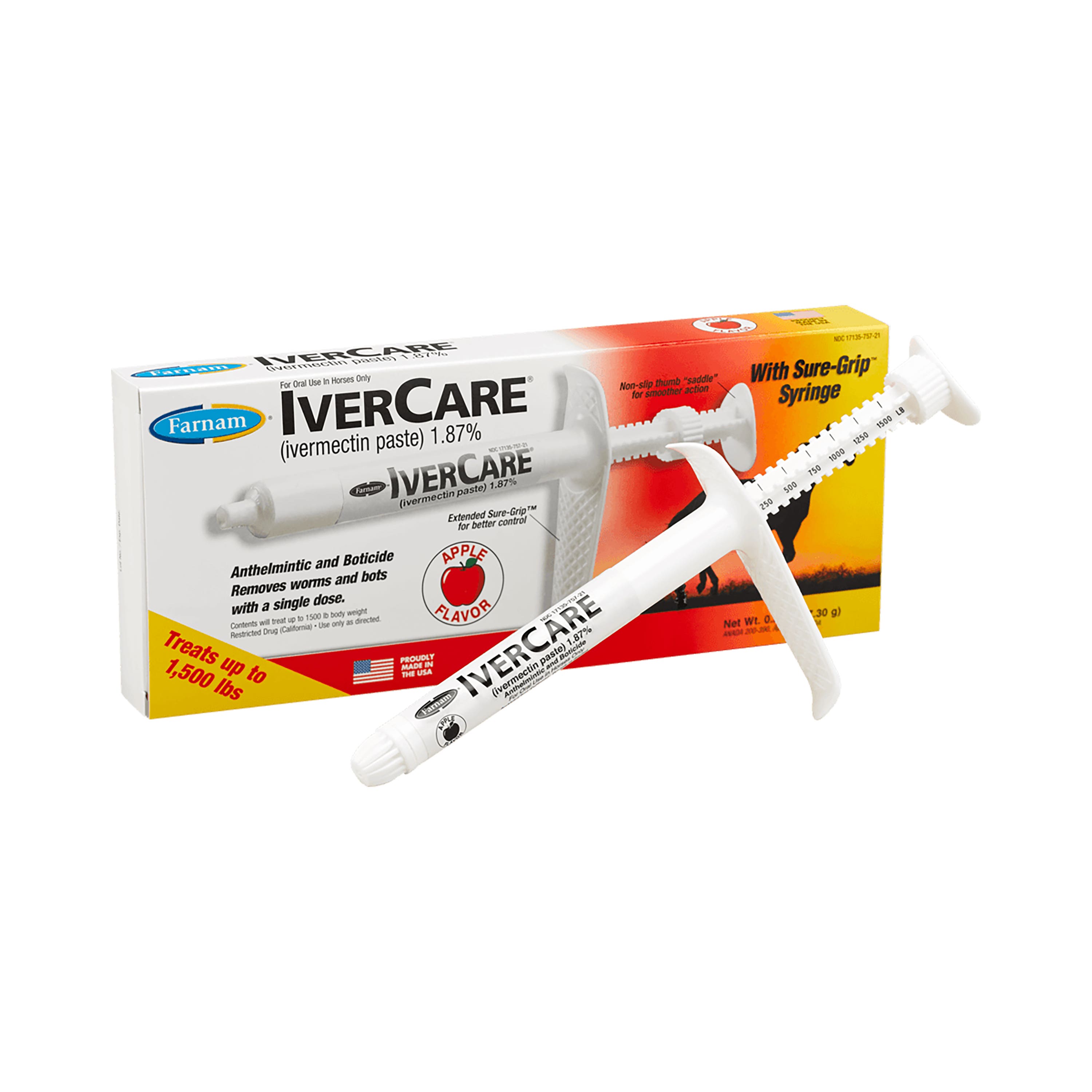 Farnam Ivermectin Paste Dewormer, Apple Flavor