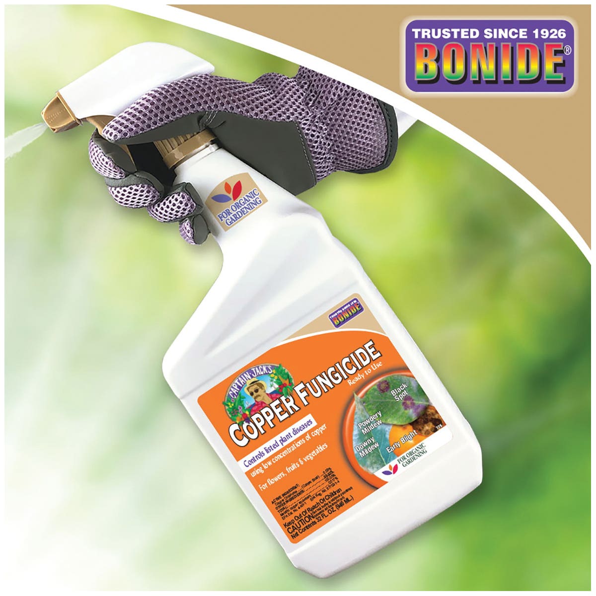 Bonide Copper Fungicide, Liquid, Fat, Blue, 1 qt Bottle