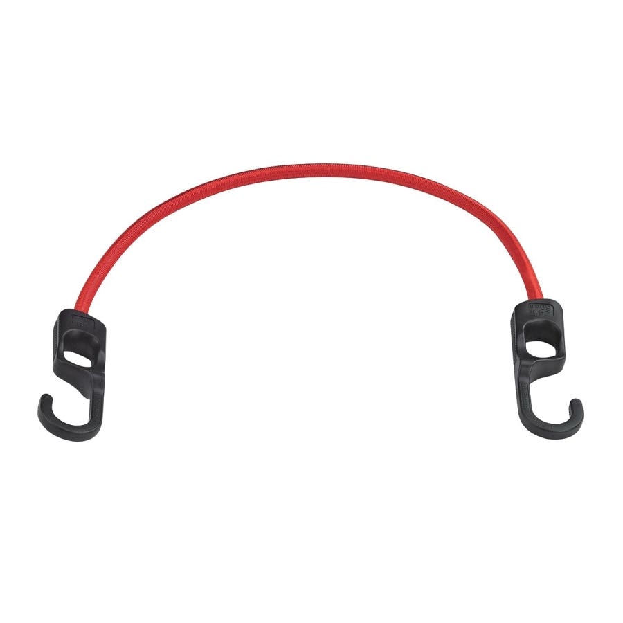 ProSource FH4032 Stretch Cord, 9 mm Dia, 24 in L, Polypropylene, Red, Hook End