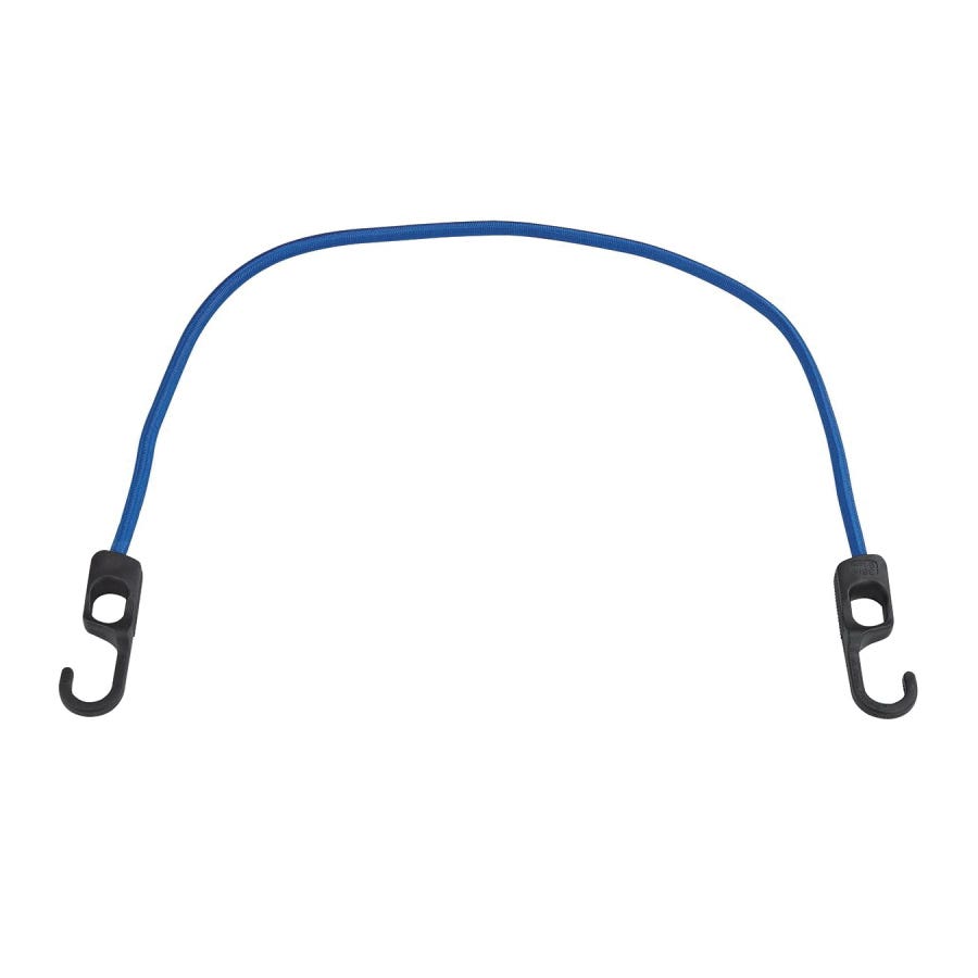 ProSource FH4033 Stretch Cord, 9 mm Dia, 36 in L, Polypropylene, Blue, Hook End