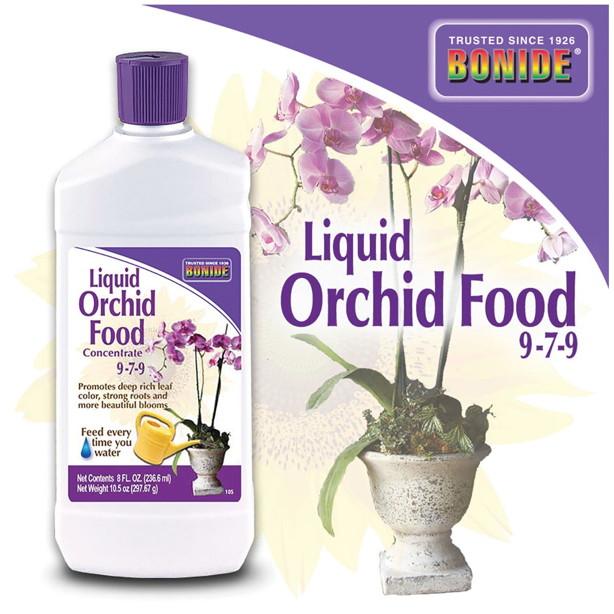 Bonide Orchid Food, 8 oz Bottle, Liquid, 9-7-9 N-P-K Ratio