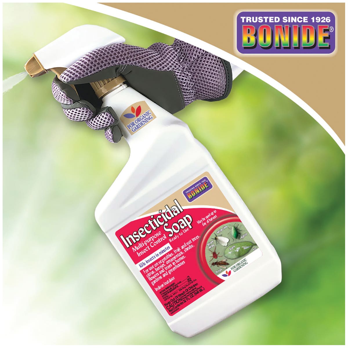 Bonide 652 Insecticidal Soap, Liquid, Spray Application, 1 qt Bottle