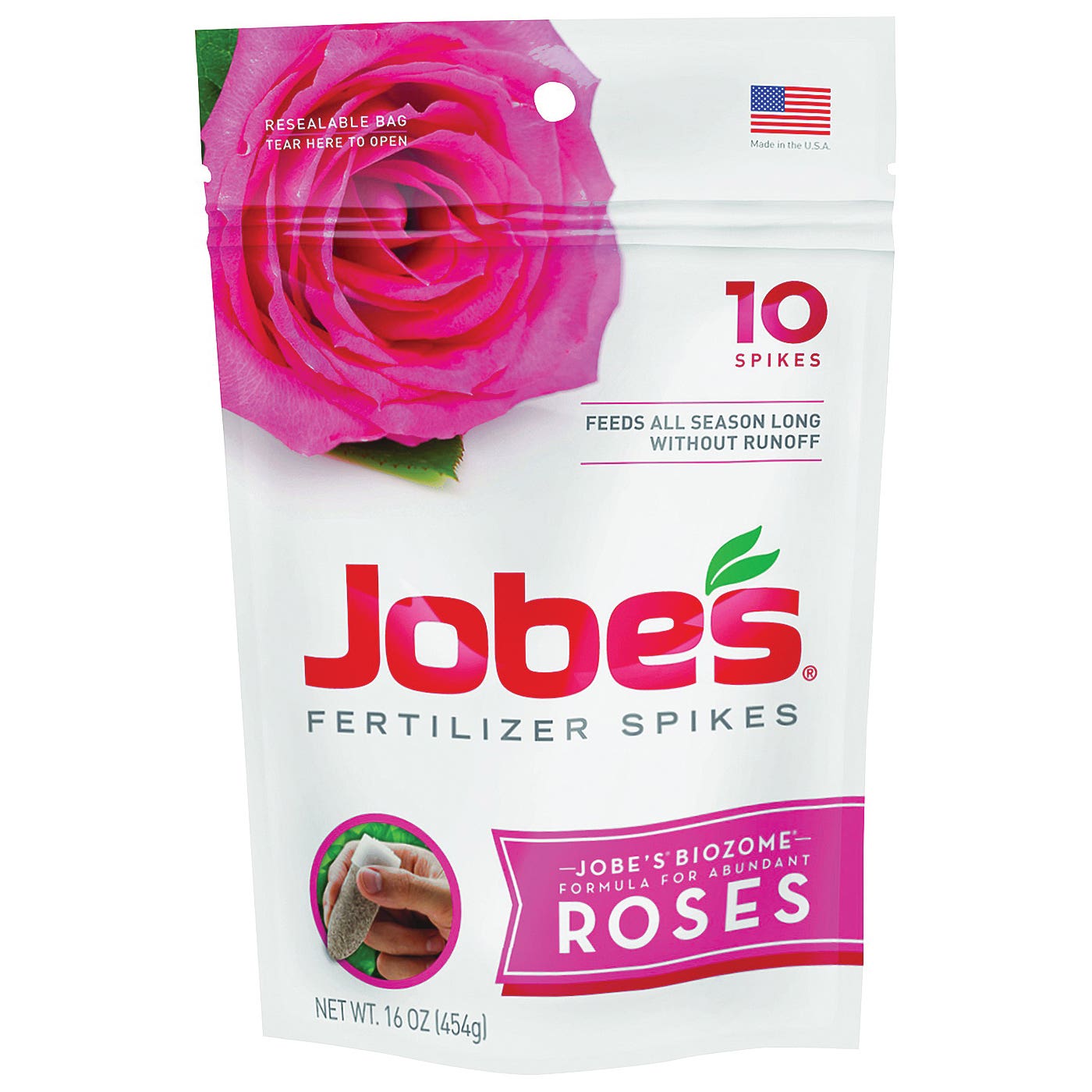 Jobes Fertilizer Spike Pouch, Spike, Gray/Light Brown, Slight Ammonia Pouch