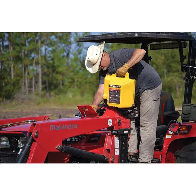 SUREcan Gas Can, 5 gal Capacity, Plastic, Yellow