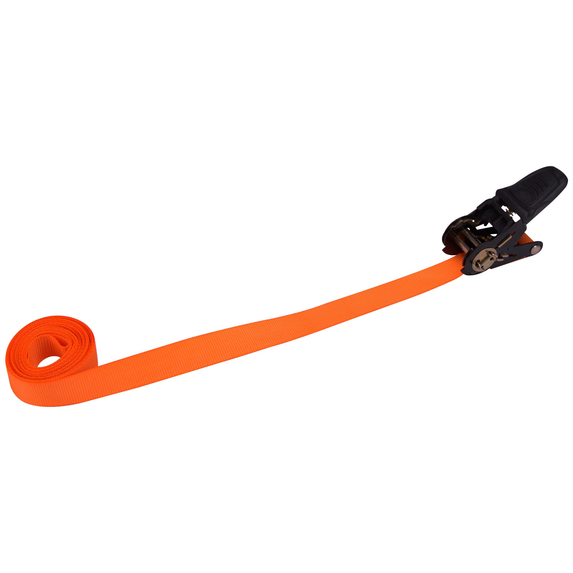 ProSource FH64070-1 Tie-Down, 1 in W, 13 ft L, Metal/Polyester, Orange, 300 lb, Webbing End Fitting