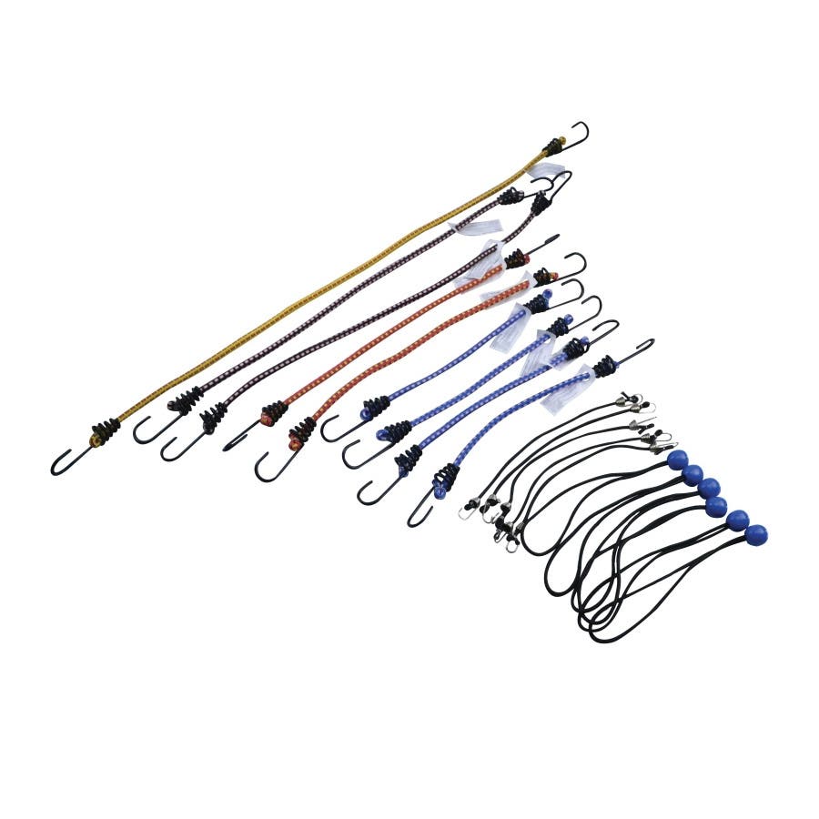 ProSource FH64077 Bungee Stretch Cord Set, Black, Hook End