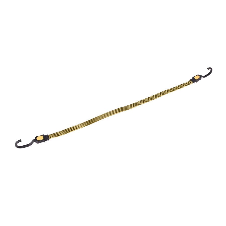 ProSource FH92106-3 Bungee Stretch Cord, 17 mm Dia, 30 in L, Polypropylene, Yellow, Hook End