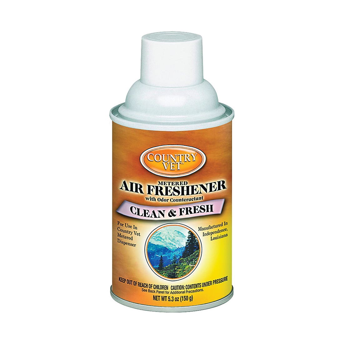 Country Vet 332502CVCA Air Freshener, 5.3 oz Can, Clean and Fresh, 30 -Day Freshness