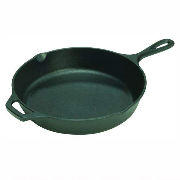 Lodge Pre-Seasoned Skillet, 12 in Dia, Iron, Black