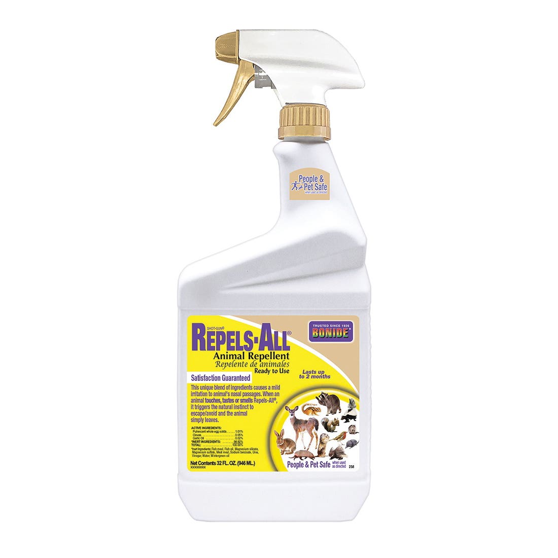 Bonide Repels All Animal Repellent Bottle, Ready-to-Use, 32 Oz.
