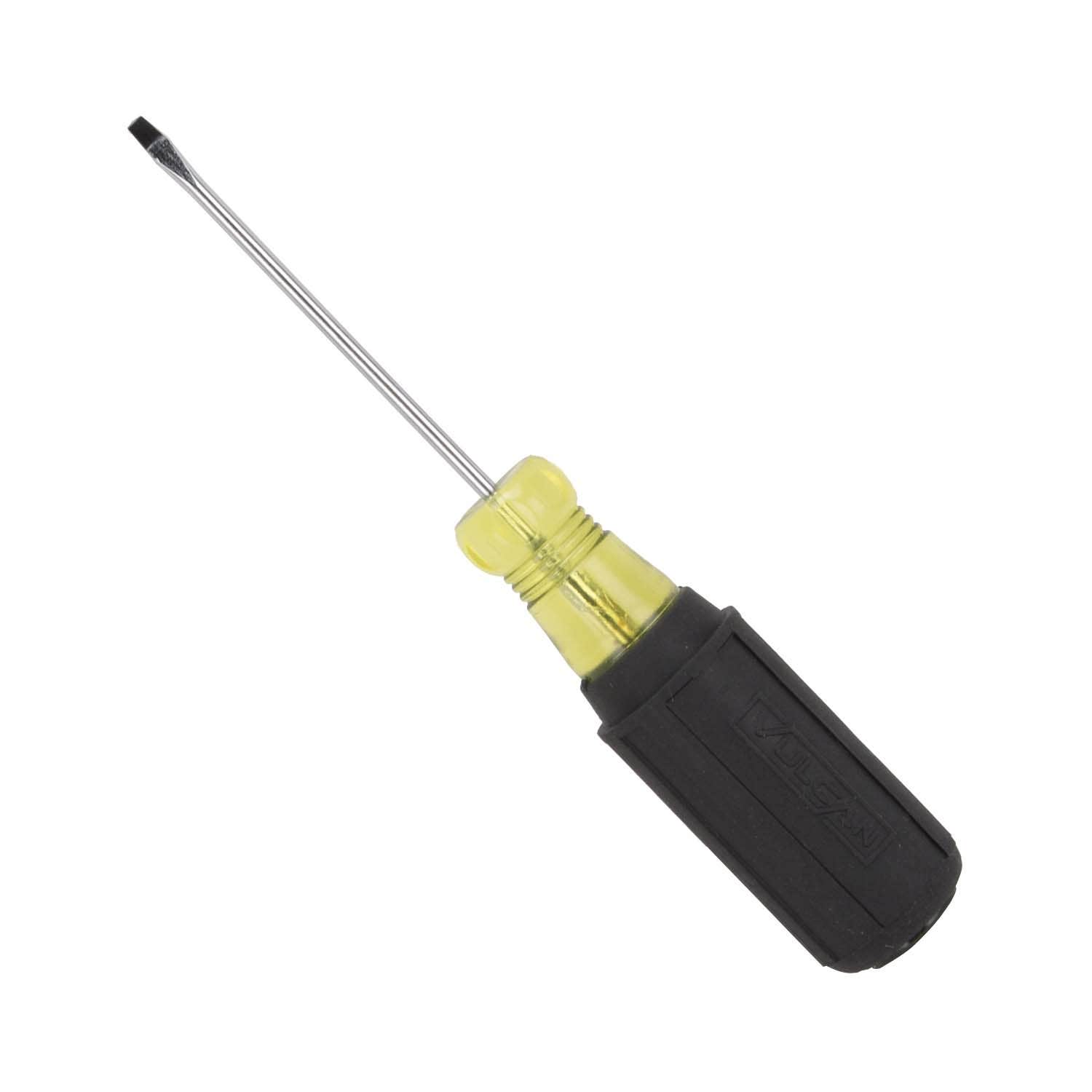Vulcan MP-SD01 Screwdriver, 1/8 in Drive, Slotted Drive, 6-1/2 in OAL, 3 in L Shank, Plastic/Rubber Handle