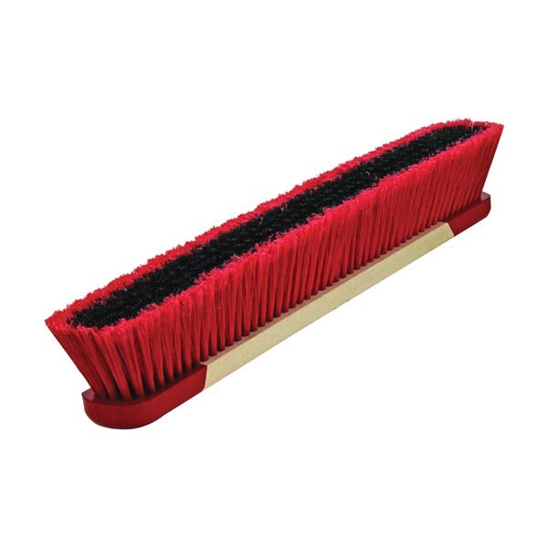 Harper Push Broom, 24 in Sweep Face, 3 in L Trim, Medium Stiff Synthetic Bristle, Bolt, Wood Handle