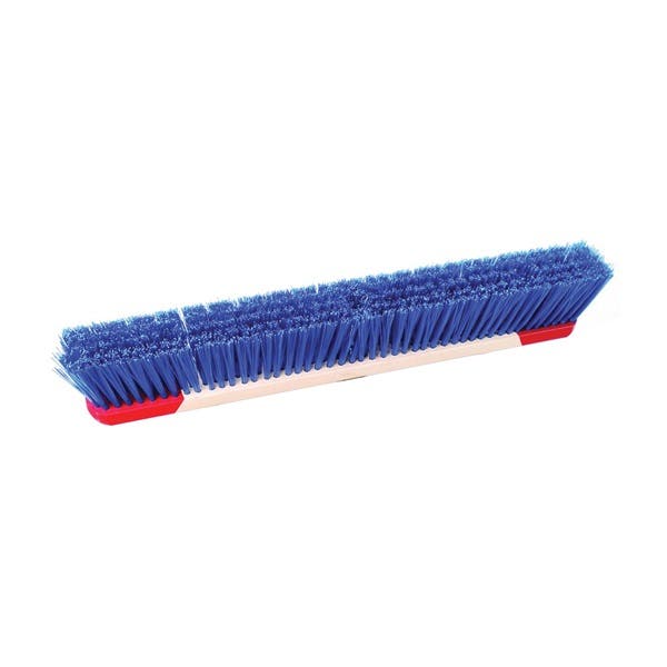 Harper Push Broom, 24 in Sweep Face, 3-1/8 in L Trim, Synthetic Fabric Bristle, Bolt