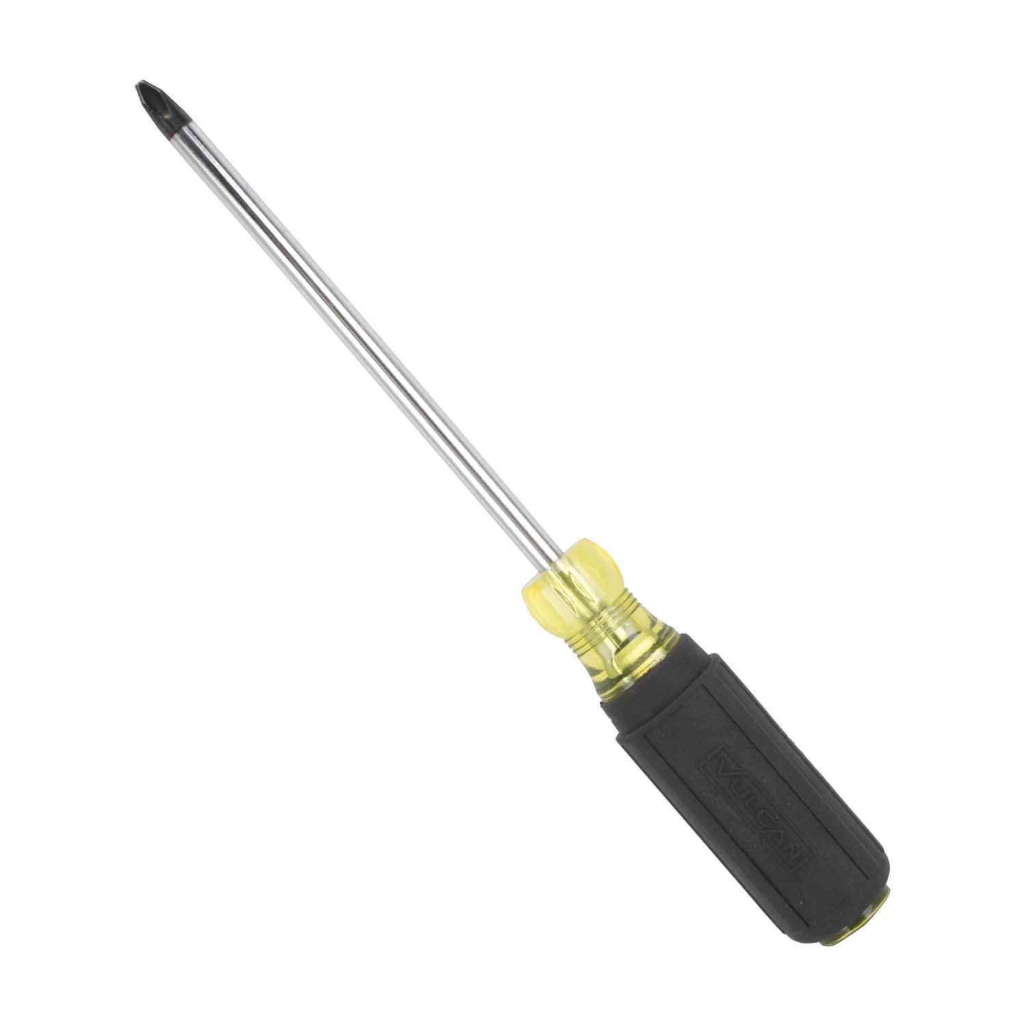 Vulcan MP-SD14 Screwdriver, 3 Drive, Phillips Drive, 10-1/2 in OAL, 6 in L Shank, PVC/Rubber Handle