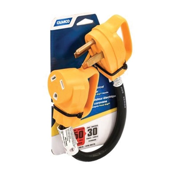 Camco Dogbone Adapter 30A Female to 50A Male 125V