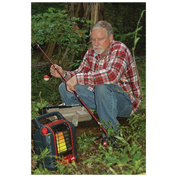 Mr. Heater F232000 Portable Buddy Heater, 9 in W, 15 in H, 4000, 9000 Btu Heating, Propane, Gray/Red
