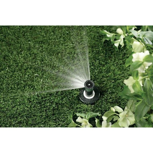 Orbit Sprinkler Head with Nozzle, 1/2 in Connection, FNPT, 15 ft, Plastic