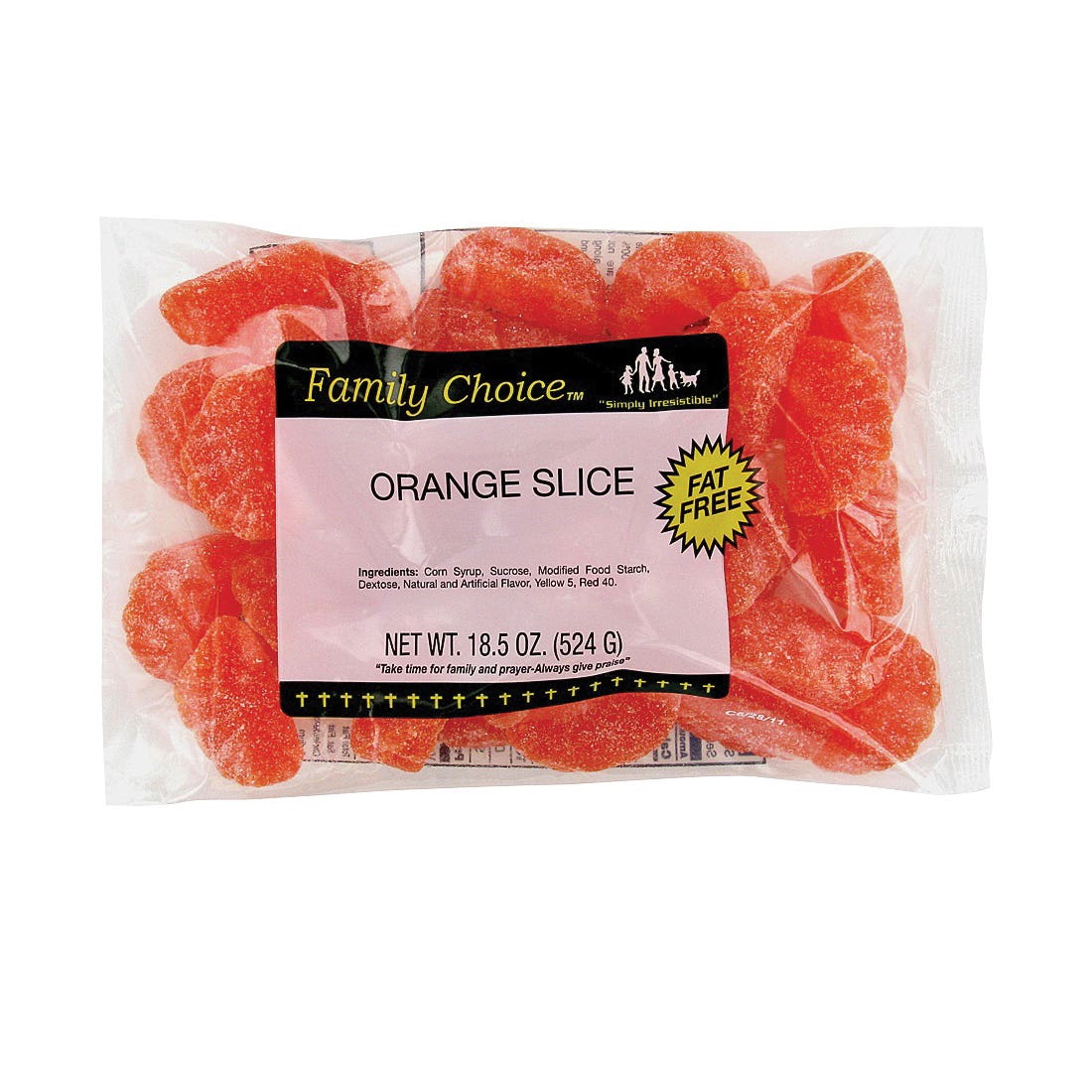Family Choice Candy, Orange Flavor, 14 oz