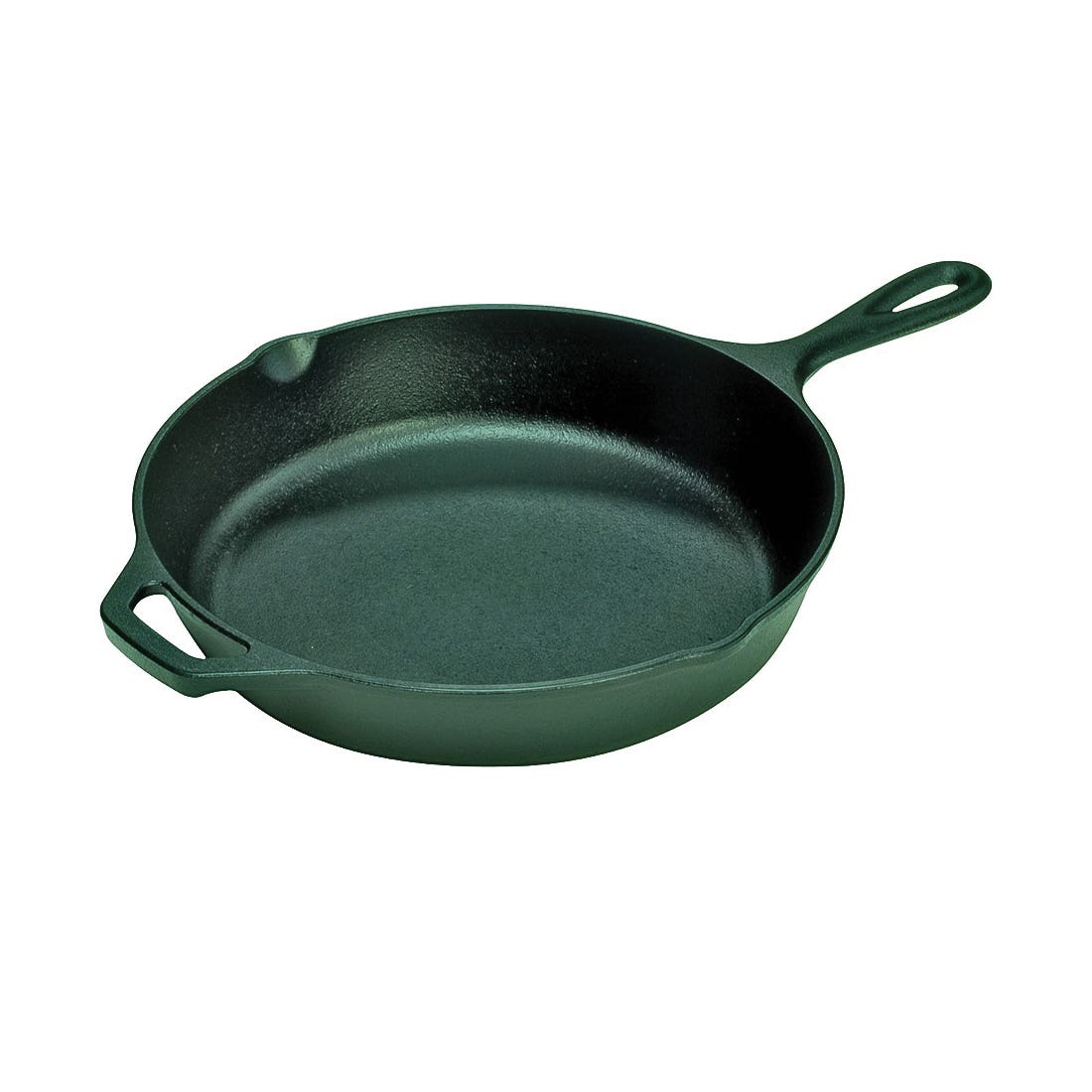 Lodge Pre-Seasoned Skillet with Handle, 13-1/4 in Dia, Iron, Black