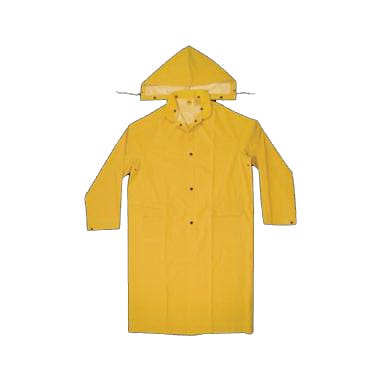 CLC CLIMATE GEAR Series Protective Coat, L, PVC, Yellow, Detachable Collar, Snap Front Closure