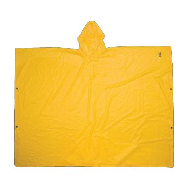CLC CLIMATE GEAR Series Poncho, L, PVC, Yellow, Attached Collar