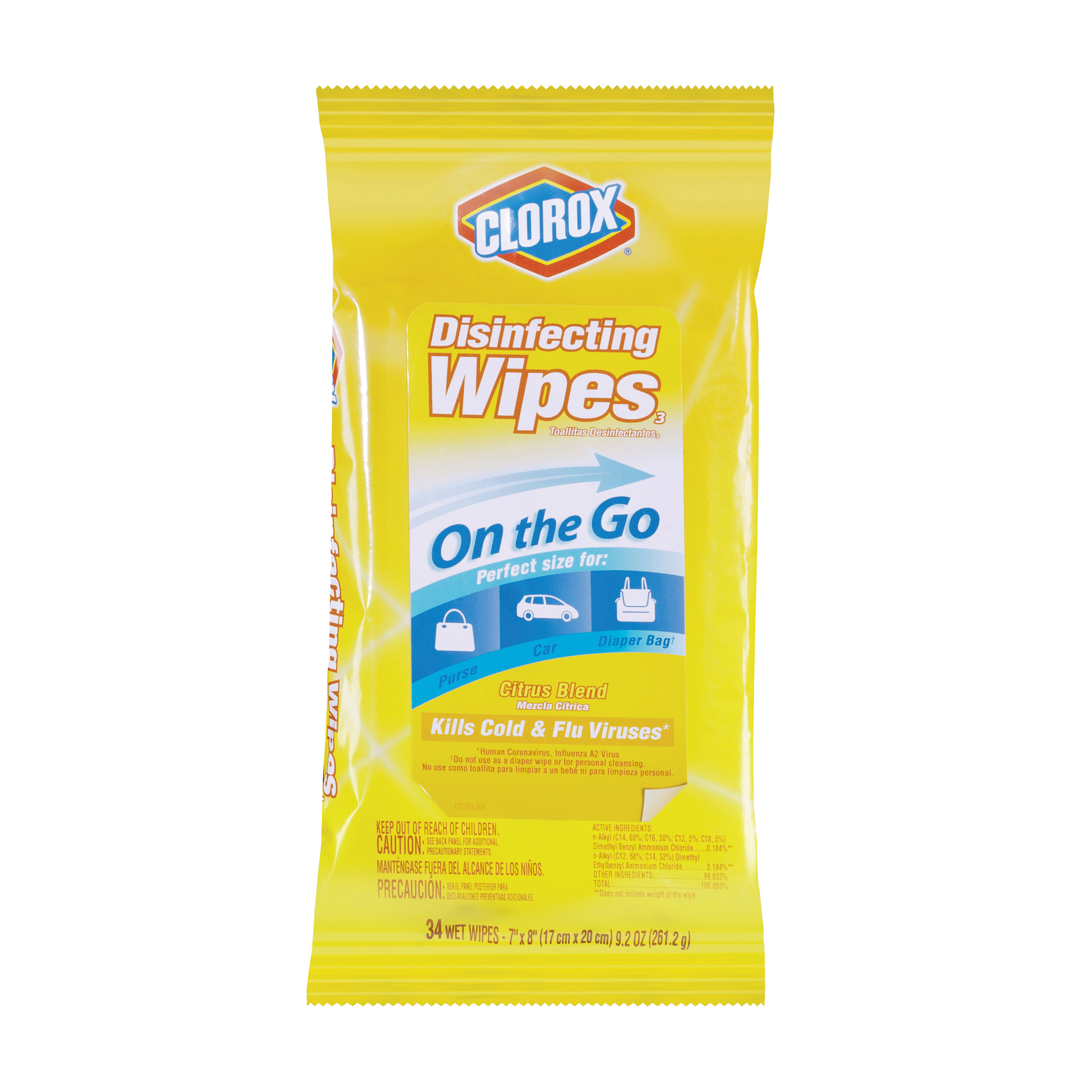 Clorox Disinfecting Wipes, Citrus, White