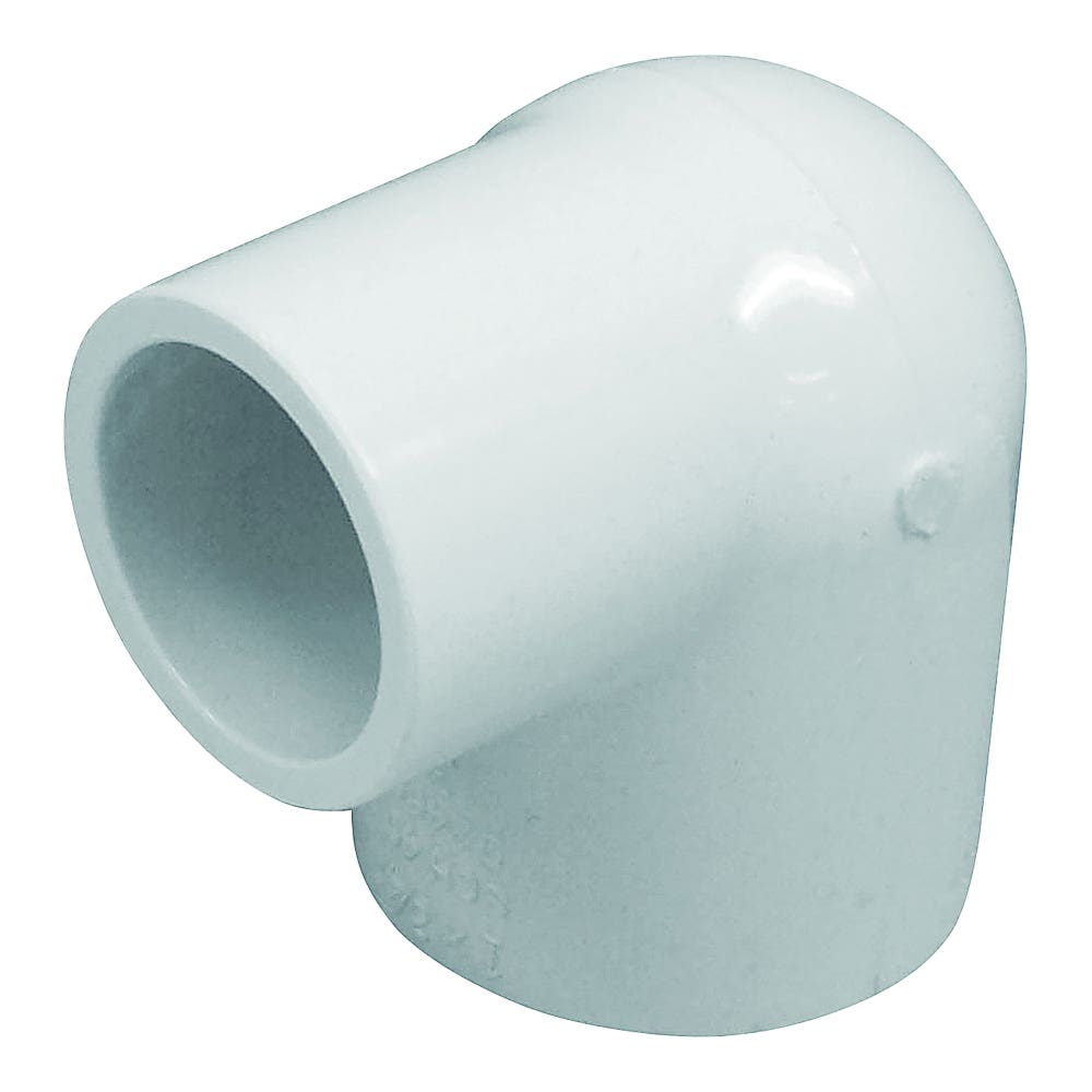 Genova 300 Series Reducing Pipe Elbow, 1 x 3/4 in, Slip, 90 deg Angle, PVC, White, SCH 40 Schedule