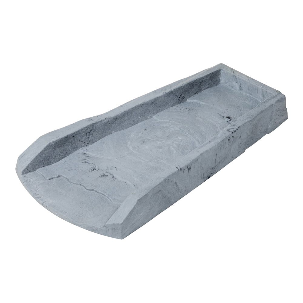 Amerimax Splash Block, 24 in L, 11-1/2 in W, Polypropylene, Slate Gray