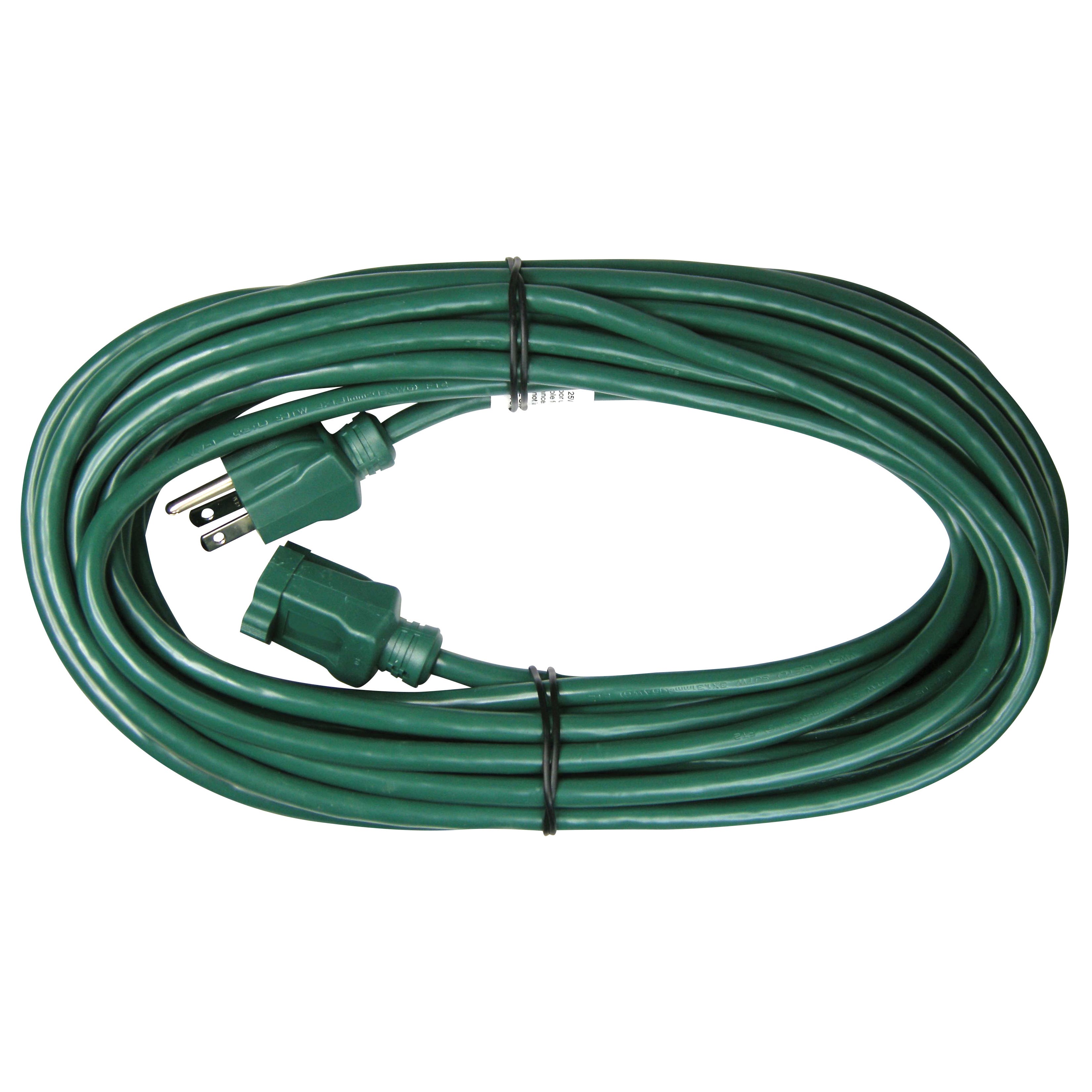 PowerZone OR880628 Extension Cord, 16 AWG Cable, 40 ft L, 125 V, Green