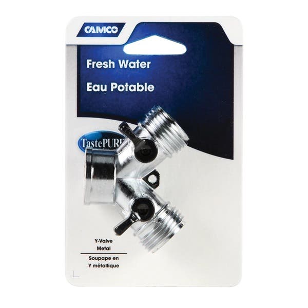 Camco Y-Style Garden Hose Shut-Off Valve Metal