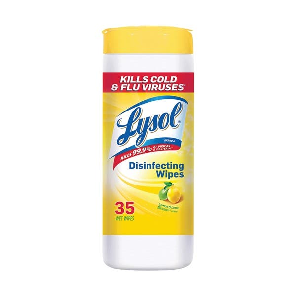 Lysol Disinfecting Wipes Can, Lemon Lime Blossom, Clear