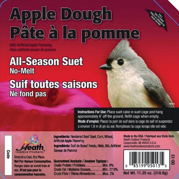 Heath Suet Cake, All-Season, Apple Dough, 11.25 oz