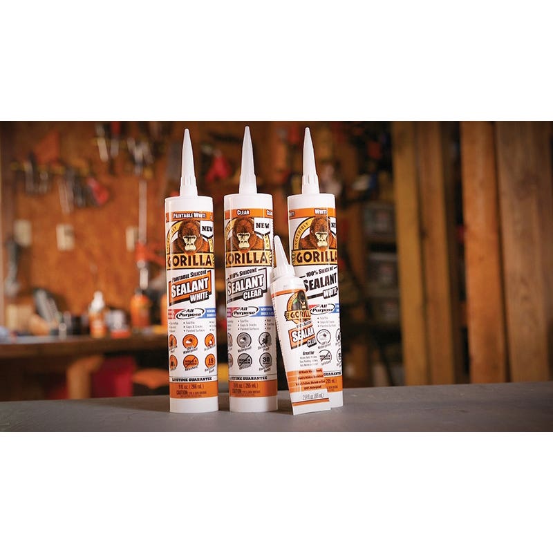 Gorilla 8090002 Sealant, Clear, -40 to 350 deg F, 2.8 oz Tube