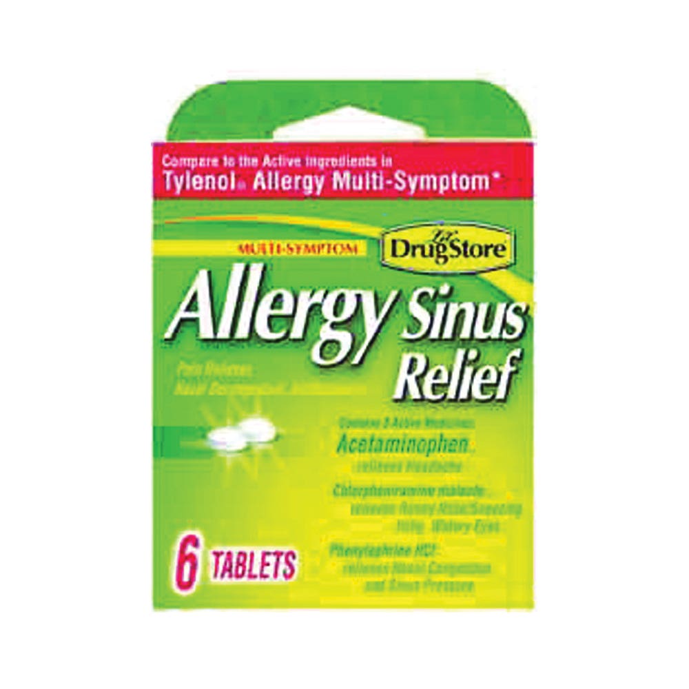 Lil' DRUG STORE Sinus Relief, 6, Tablet