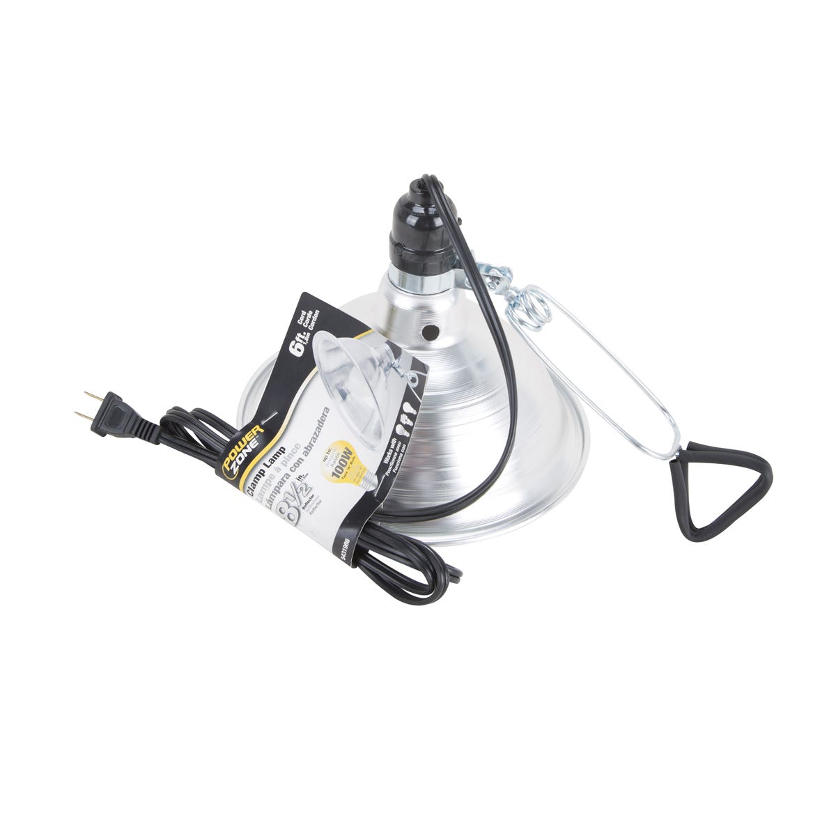 PowerZone Brooder Clamp Light, Plug In Power Supplies, Clamp Lights Lamp, Silver
