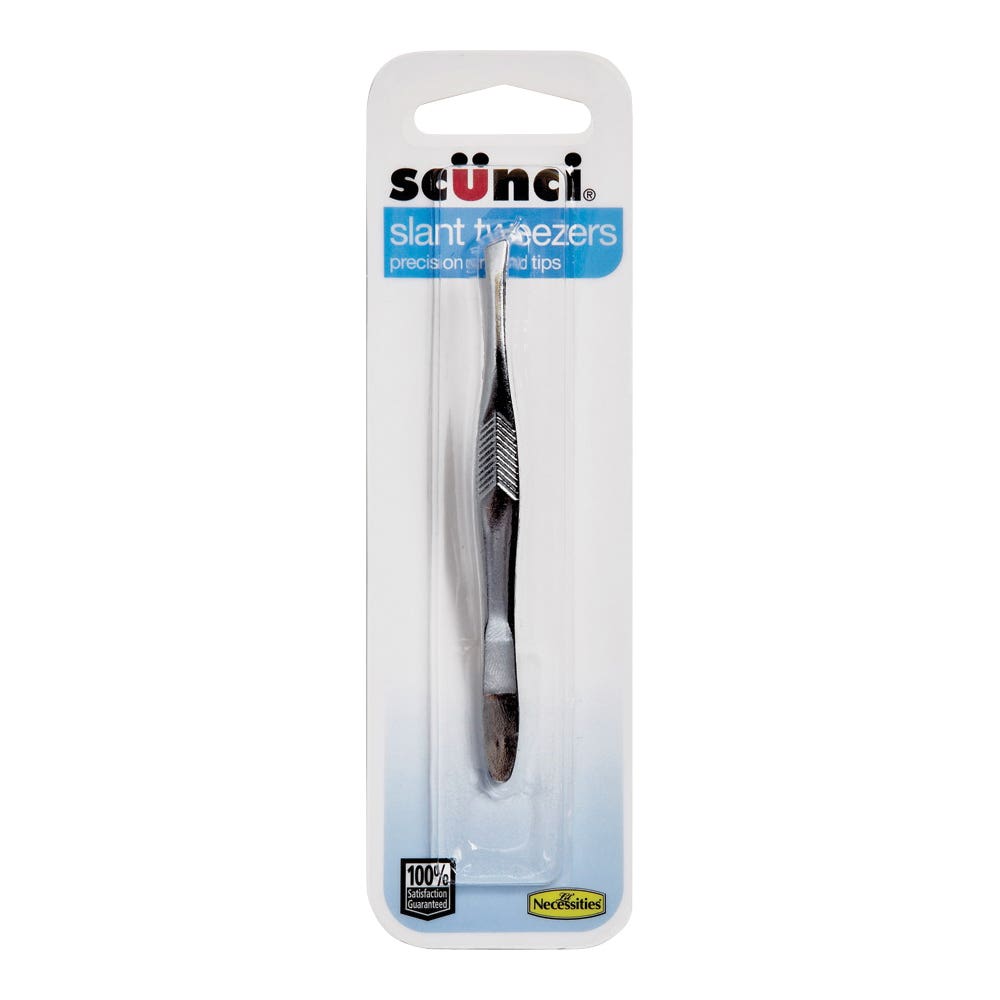 Lil' DRUG STORE Slant Tweezer, Ground Tip, Stainless Steel