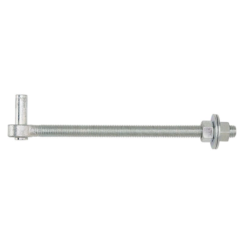 National Hardware N130-674 Full Threaded Bolt Hook, 3/4-10 Thread, 11-1/2 in L Thread, 13.12 in L, Steel, Zinc-Plated