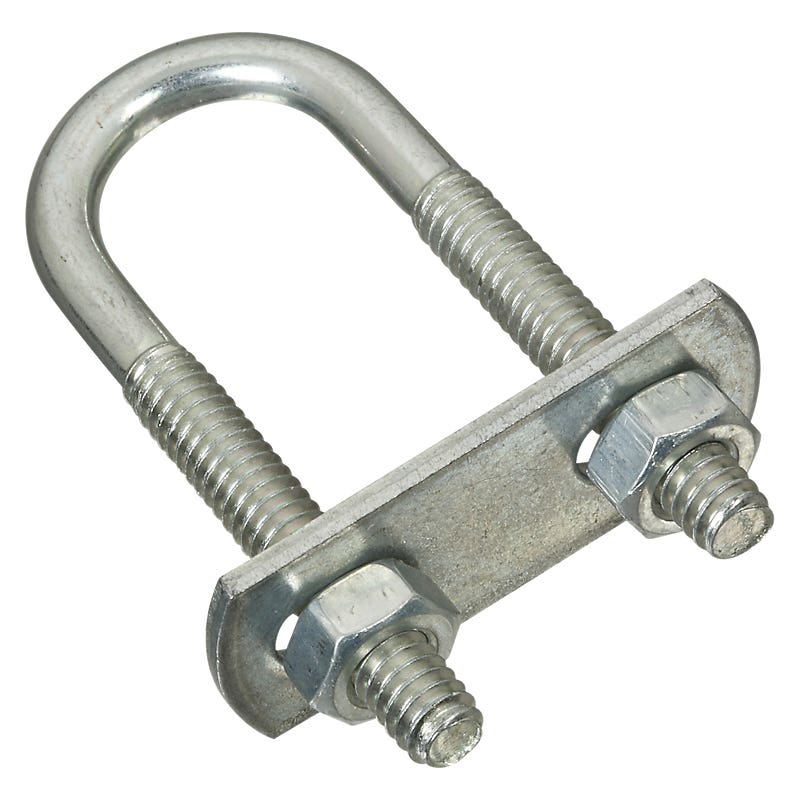 National Hardware N222-075 U-Bolt, 1/4-20 Thread, 2-1/4 in L Thread, Steel, Zinc