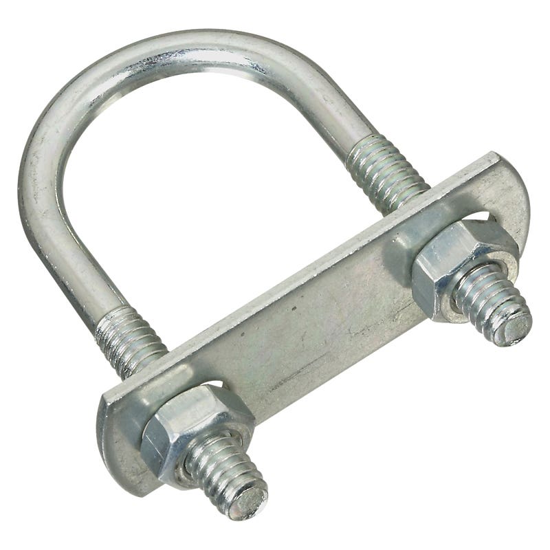 National Hardware N222-083 U-Bolt, 1/4-20 Thread, 1 in L Thread, Steel, Zinc