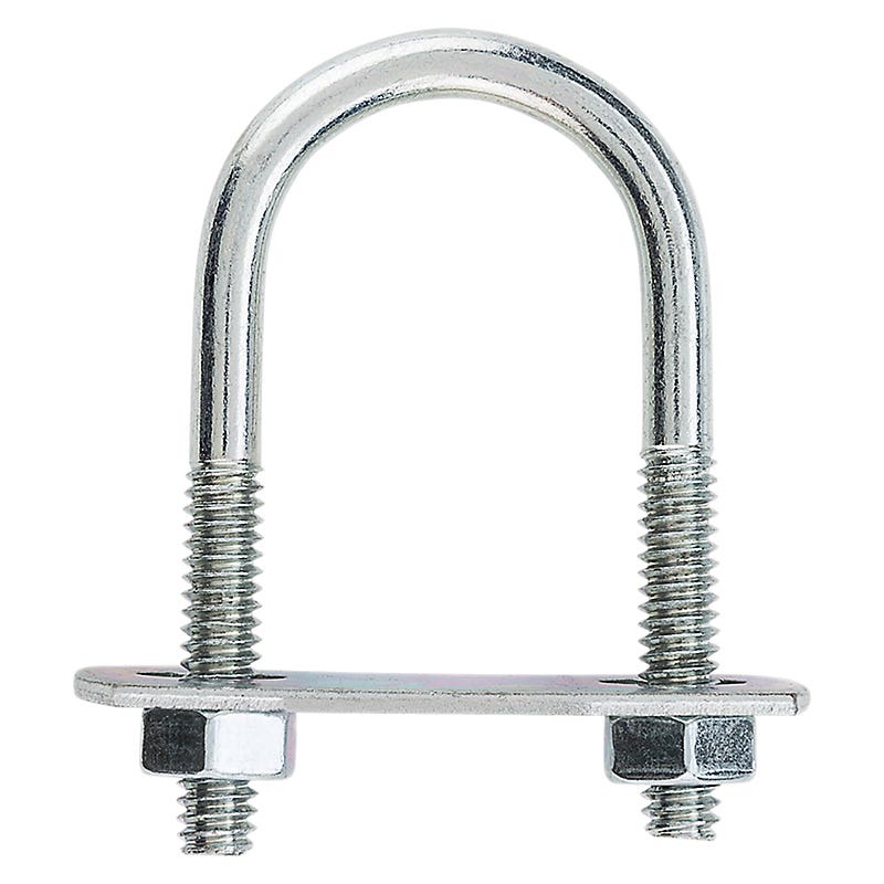 National Hardware N222-083 U-Bolt, 1/4-20 Thread, 1 in L Thread, Steel, Zinc