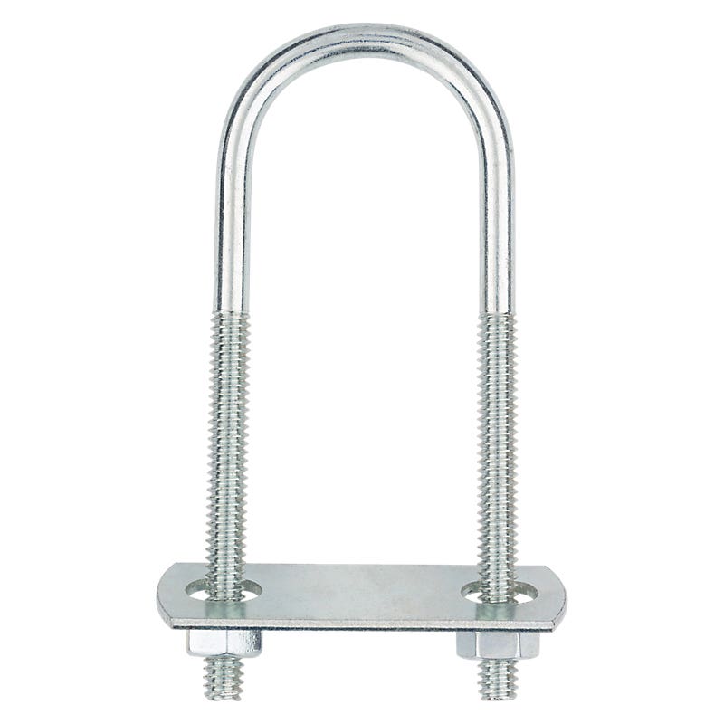 National Hardware N222-117 U-Bolt, 1/4-20 Thread, 2-3/8 in L Thread, Steel, Zinc