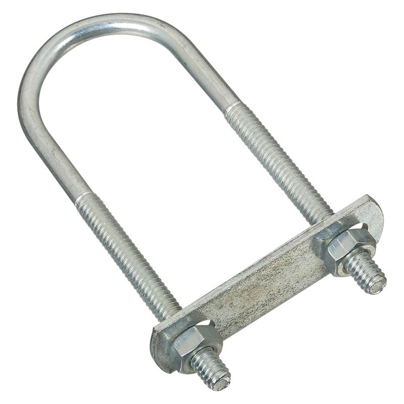 National Hardware N222-117 U-Bolt, 1/4-20 Thread, 2-3/8 in L Thread, Steel, Zinc