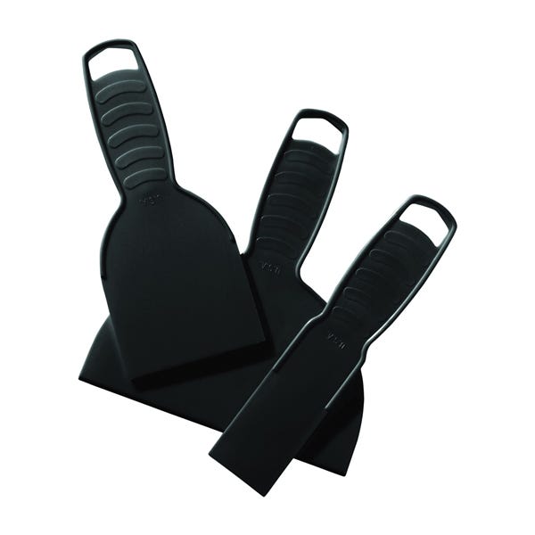 Hyde Economy Series 05610 Putty Knife Assortment, 1-1/2, 3, 6 in W Blade, Polypropylene Blade, Reinforced Handle
