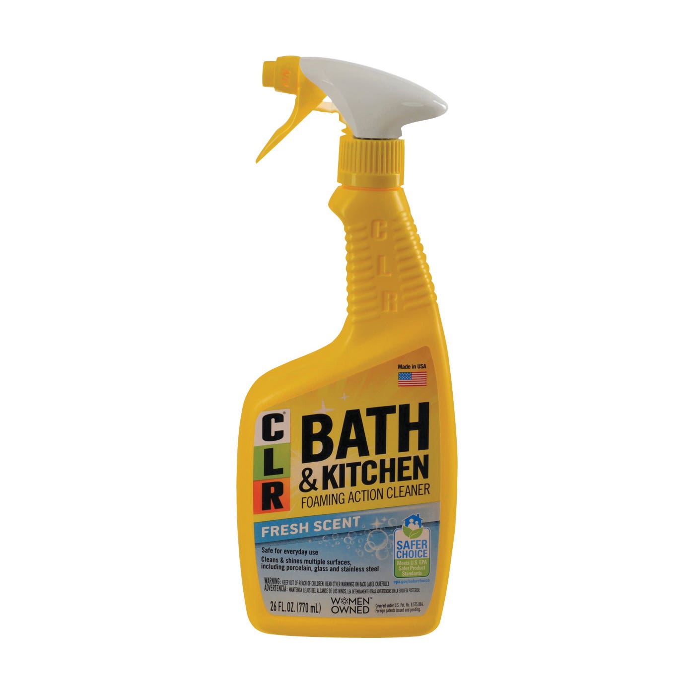 CLR Cleaner, 26 oz Spray Bottle, Liquid, Clean Floral, Clear