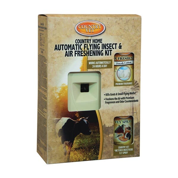 Country Vet 321978CV43A Flying Insect and Air Freshening Kit, Fresh Cotton