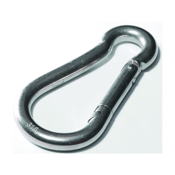 Baron 2450-5/16 Spring Hook Snap Link, 3/8 in Snap Opening, 3-1/8 in L Dimensions, Steel, Zinc