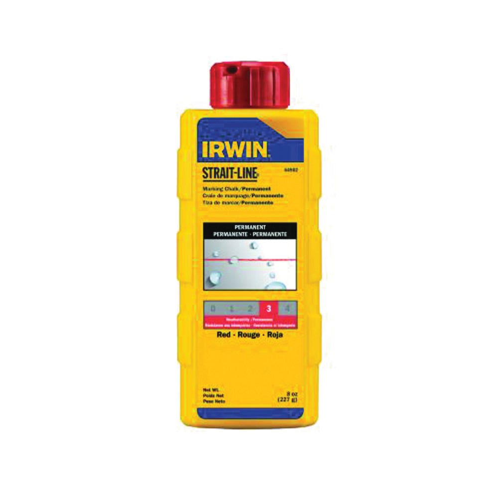 Irwin STRAIT-LINE 64902 Marking Chalk Refill, Red, Permanent
