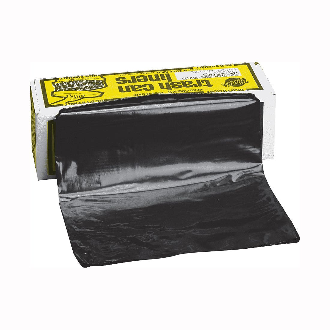Warp's FLEX-O-BAG HB55-30 Trash Can Liner, 55 gal, Plastic, Black